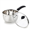 Crystal Stainless Steel Saucepan with Glass Lid| 160 mm - 872 gms