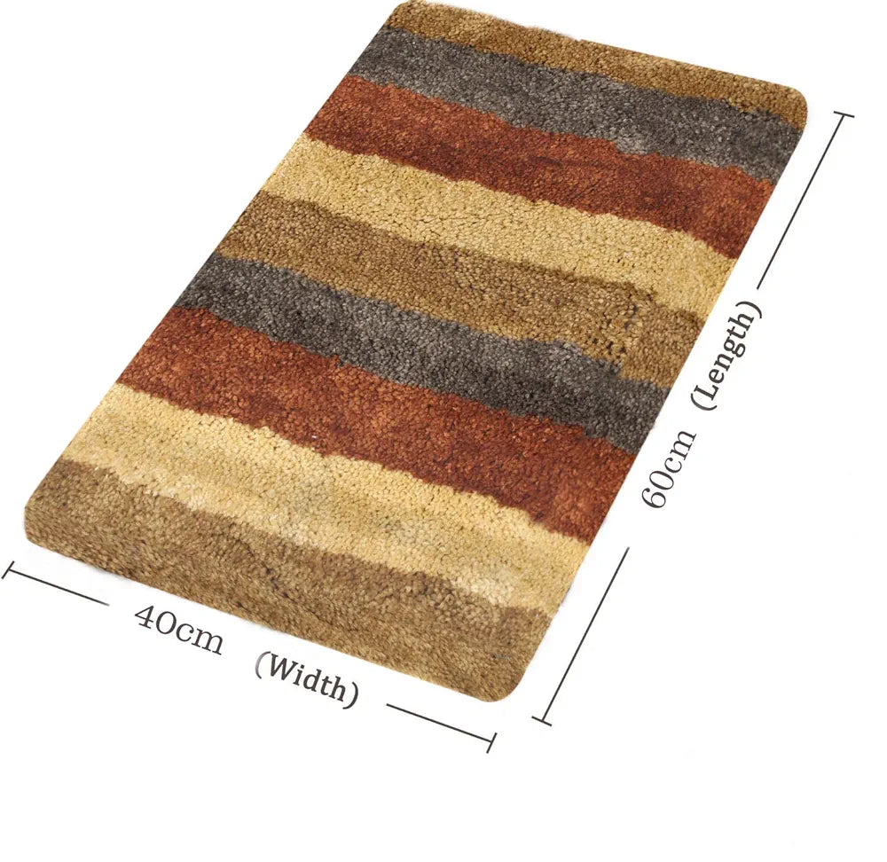 Luxe Home Bath Mat Super Soft Microfiber Non Slip Jericho Bathroom mats Water soak Washable Doormat for Home, Bedroom, Living Room  Pack of 1