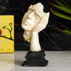 Ecraftindia White Antique Finish Thinking Man Face Handcrafted Decorative Polyresin Showpiece