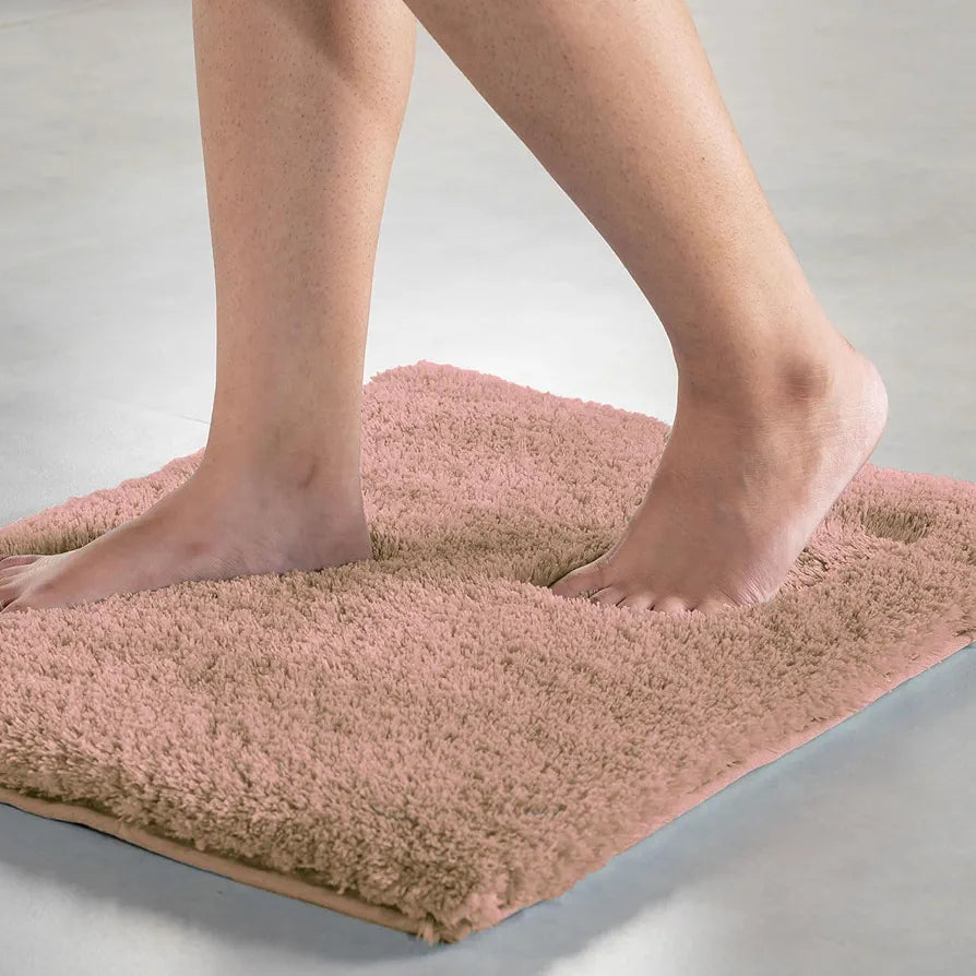 LUXE HOME INTERNATIONAL Microfiber Bath Mat Super Soft Non Slip Vegas Rectangular Mats For Bathroom,DoorPack of 1