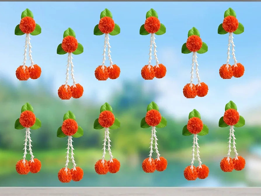 JH Gallery Artificial Flowers and Leaves Decoration at Home Easy Simple Backdrop Pack of 12 Pcs 