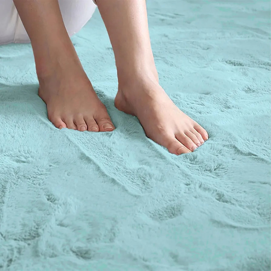 Luxe Home Bath Mat Super Soft Anti Skid Rabbit Fur  Bathroom Mats for Bedroom, Door, Kitchen Floor  Pack of 1
