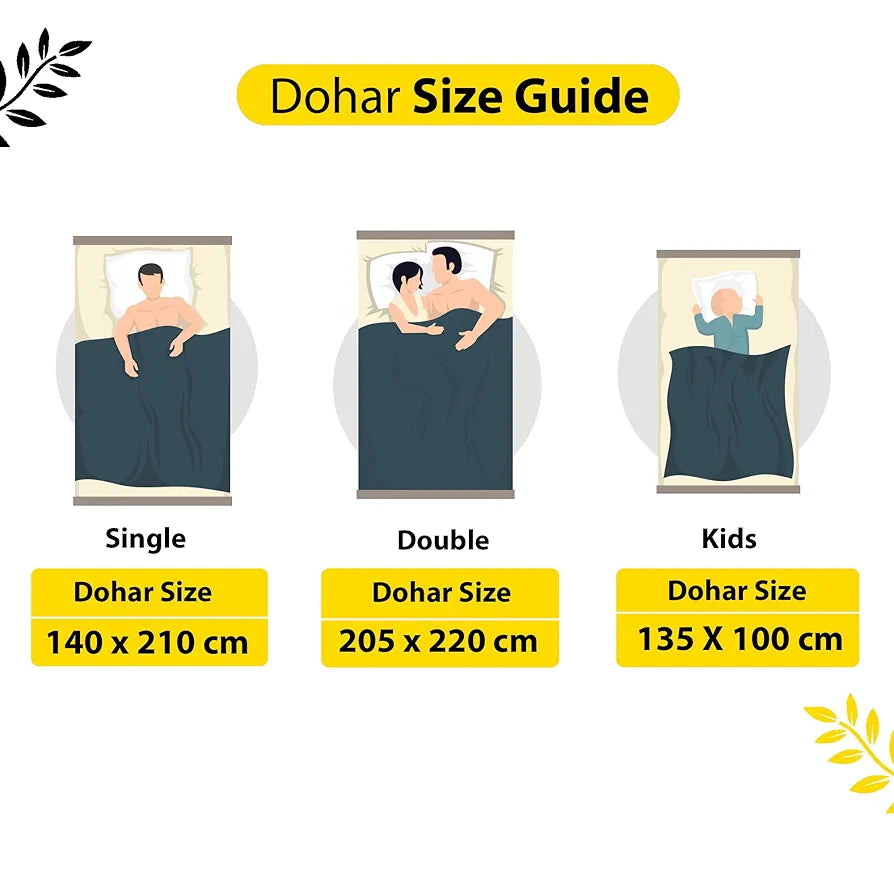 Divine Casa Floret 100% Cotton Single Dohar | 120 GSM | Soft & Lightweight Throw Blanket | Cozy & Breathable Bedding | All-Season Comfort | 210 x 140 CM, Daffodil Yellow
