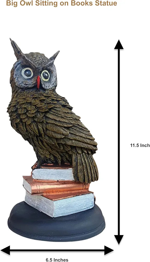 ALILA Big Classy Lucky Owl Statue Set for Good Luck Vastu Figurines Showpieces Decorative Owls Home Living Room Decor & Giting, 11.5 Inches