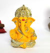 Gold Art India Gold Plated Ganesha with Mango Terracotta Work for Home Decor Office Car Dashboard