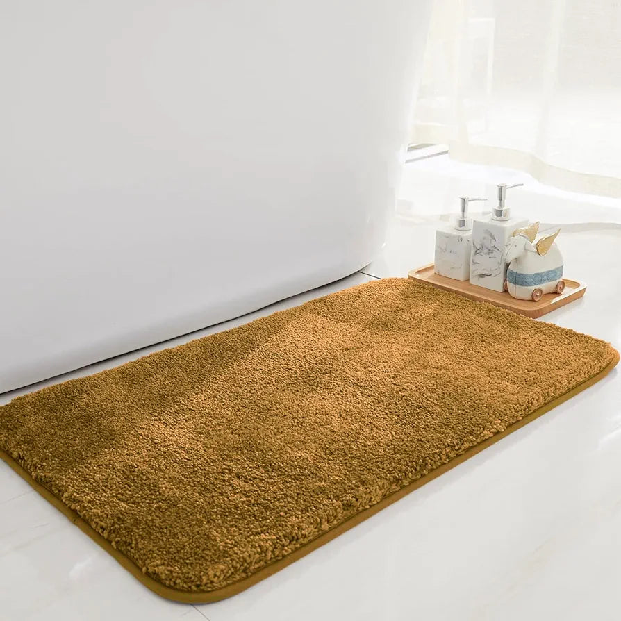 LUXE HOME INTERNATIONAL Bathmat Super Soft Anti SkidWater Absorbent Floor Mats With 2500 Gsm Microfiber Newman Bathroom Rectangular Mat For Kitchen And Bedroom DoorPack Of 1
