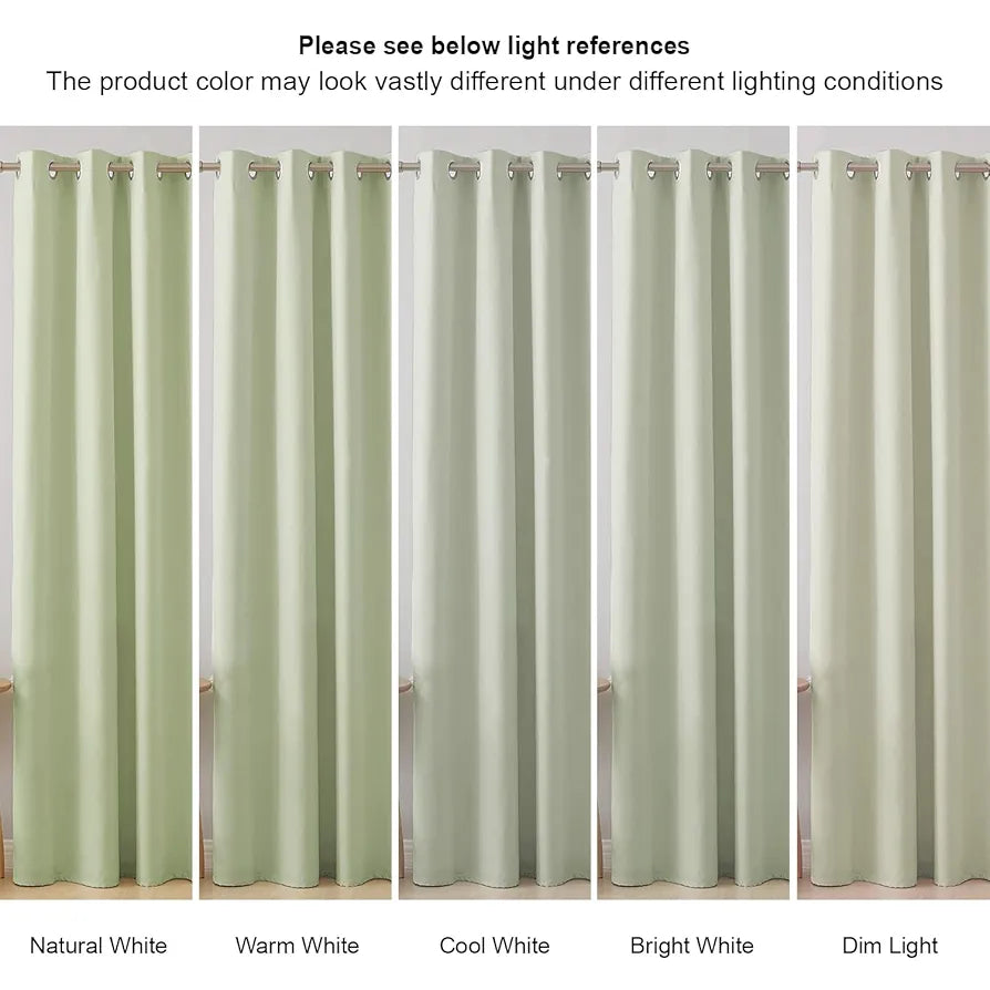 Cloth Fusion 100% Solid Blackout Door Curtains 7 Feet Long Set of 2, Room Darkening Blackout Parda 7 Feet with Grommet Design for Home Decor 