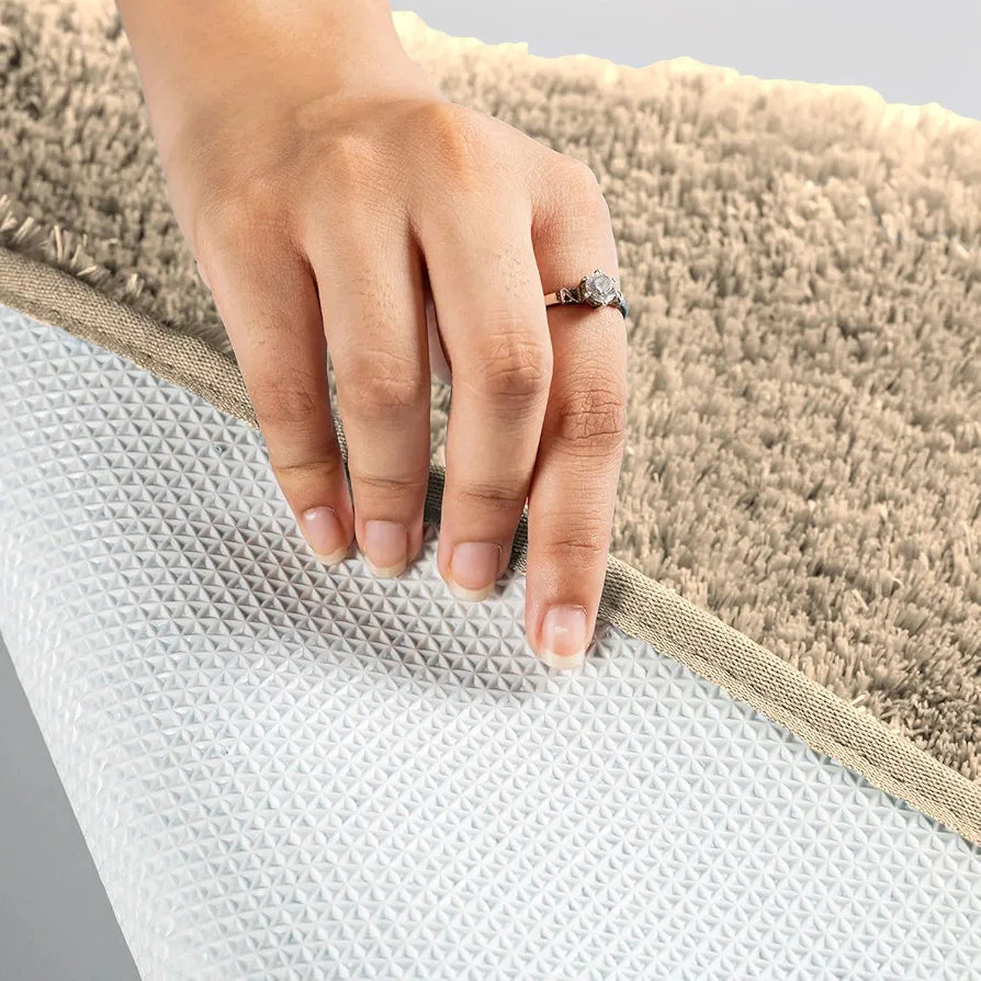LUXE HOME INTERNATIONAL Bath Mat Super Soft Ultra Absorbent Rectangular Mat Microfibre 3200 GSM Door Mat For HOME/Kitchen/Bathroom/Bedroom/Kid'S Room Floor Mat  Pack Of 2, Beige
