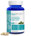 Biovitalia Organics Plant Based Vitamin D3 + K2 - 60 caps