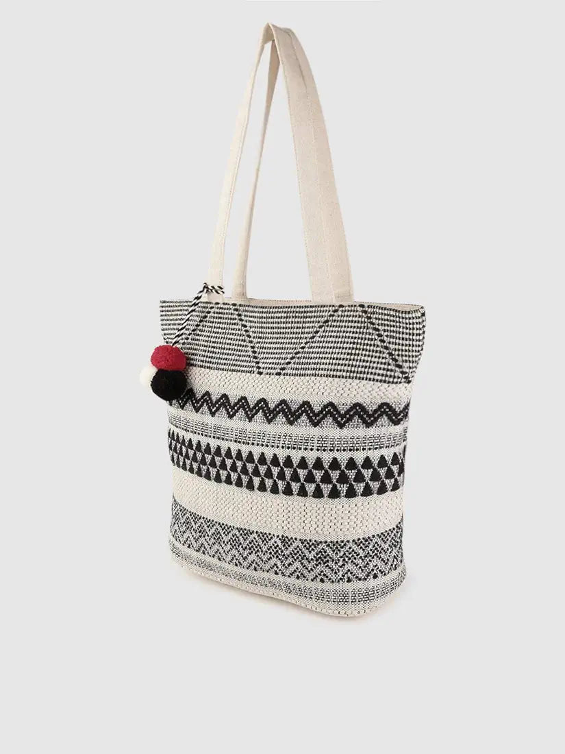 ALII AND ALIIZEY Tote Bag for Women with Zip | College Bag for Girls | Shopping & Grocery Bag |Multi-Purpose Bag