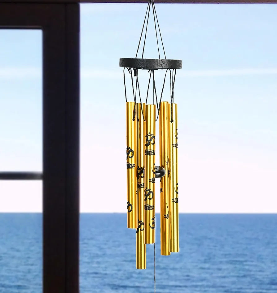 ZAICUS Wind Chimes for Home Balcony Positive Energy - Wind Chime with Om Symbol - Hanging Decorative Items for Balcony – Wind Chimes Feng Shui 