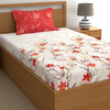 Dreamscape Cotton Single Bedsheet with 1 Pillow Cover 140 TC Colour Tomato Park