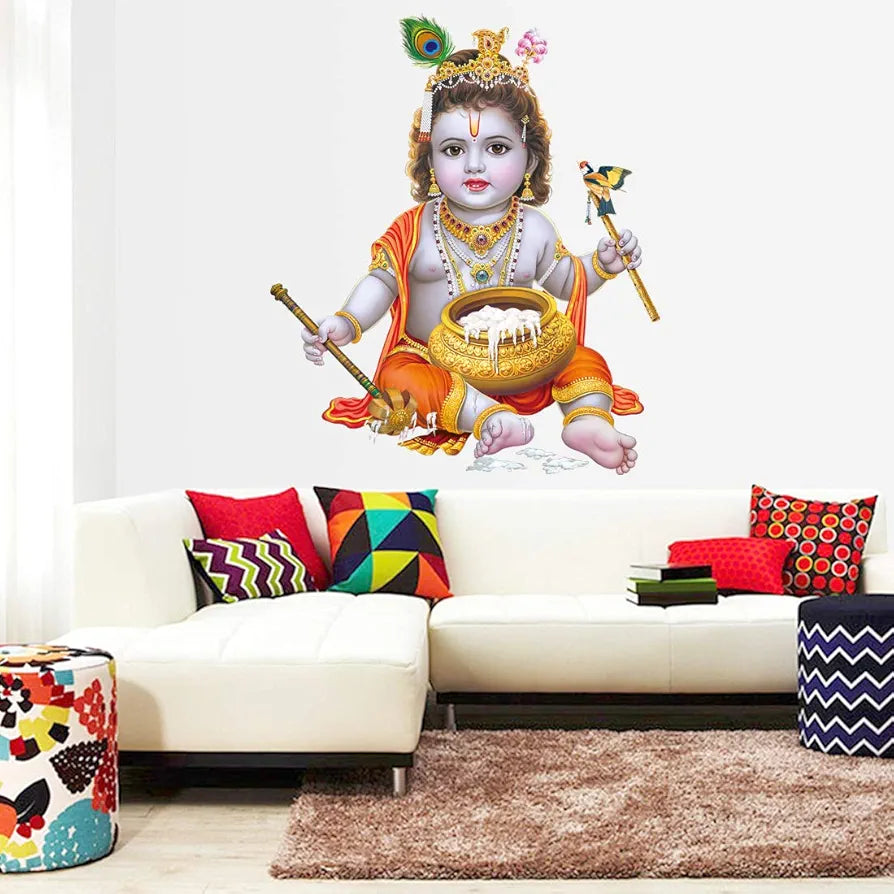 Rangoli White Glossy Vinyl Wall Sticker Premium Self-Adhesive Waterproof Decorative Wall Decal for Bedroom, Living Room, Office & Home Decoration Easy to Apply. Design-2