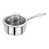 Bergner Hitech Triply Non-stick 16cm Saucepan | 1.6 L Saucepan With Non-stick Mesh Pattern Inside