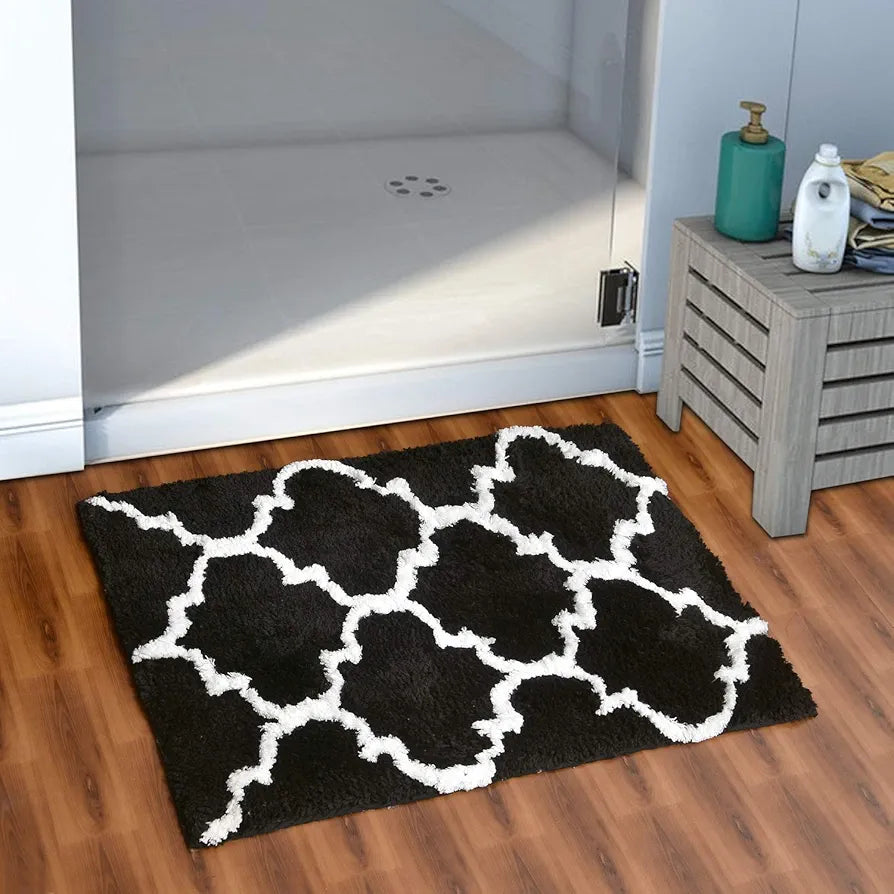AEROHAVEN™ Glorious Super Soft Microfiber Abstract Moroccan Designer Anti Slip Bathmat 