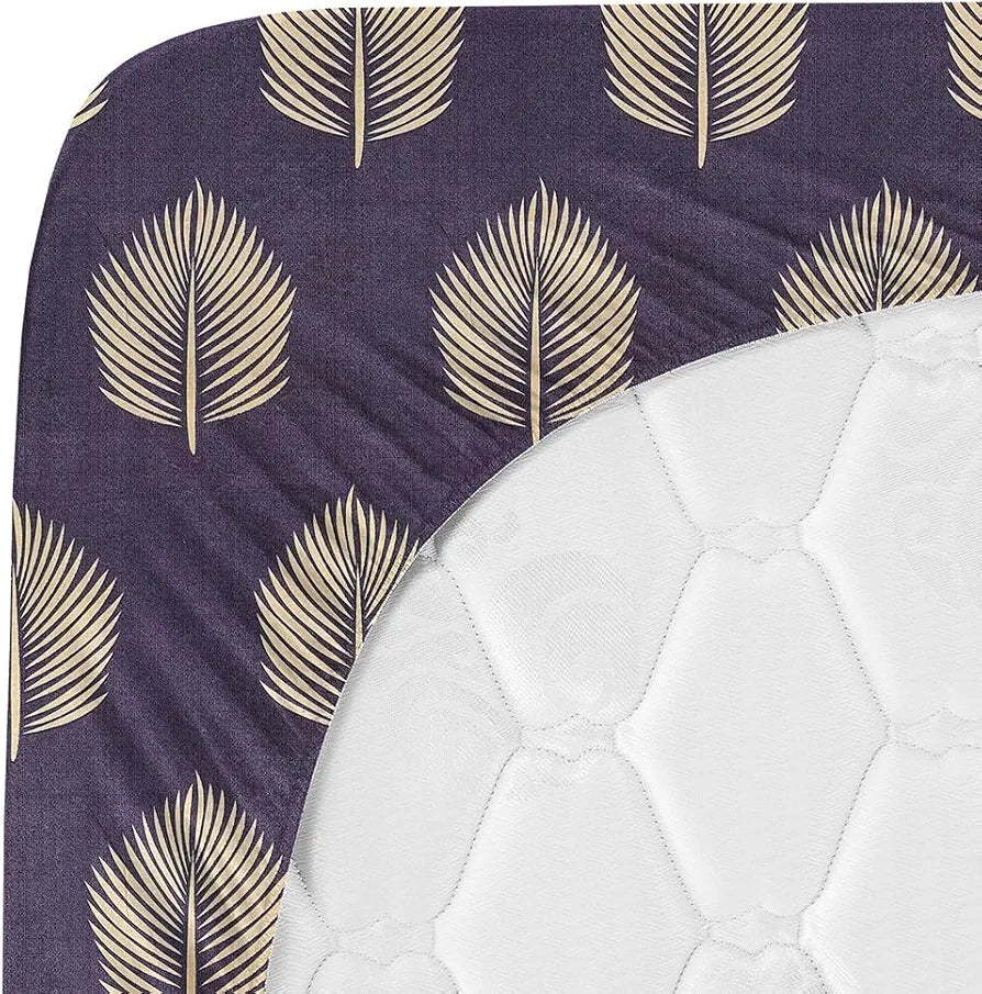 HOMEKART Premium Microfiber Elastic Fitted Bedsheets with 2 King Size Pillow Covers | Double Bed with All Around Elastic 180 TC Supersoft 