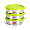 Sumeet Stainless Steel Airtight & Leak Proof Food Storage Containers Set of 3  Pieces