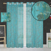 Loomlyfe 5ft Window Curtain | Heavy Tissue Net Floral Semi Transparent Sheer Parda for Home | Aqua Net Curtains | 2 Pieces