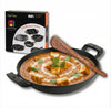 Human Hydro Pre-Seasoned Cast Iron Kadai 25cm with Wooden Spatula Naturally Nonstick Gas Induction Compatible