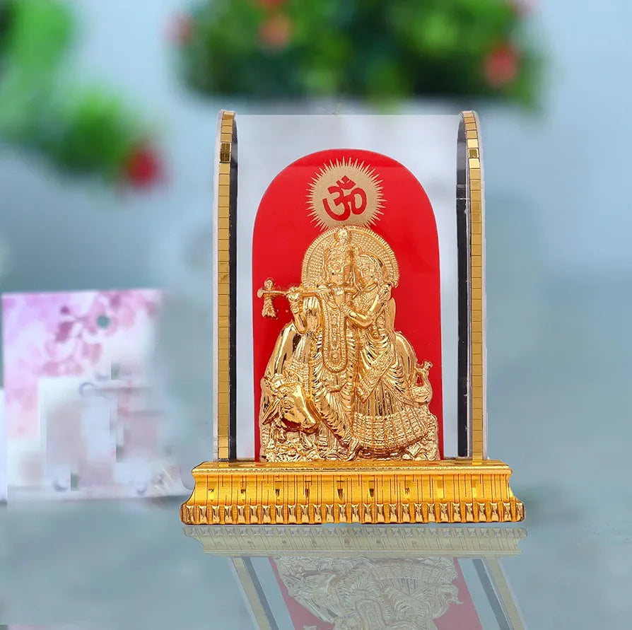 Awesome Craft Radha Krishna Murti Acrylic | Radha Krishna Statue | Radha Krishna Idol for Gift | Radhe Krishna ki Murti for Pooja Room | Radha Krishna Idol for Home Decor 