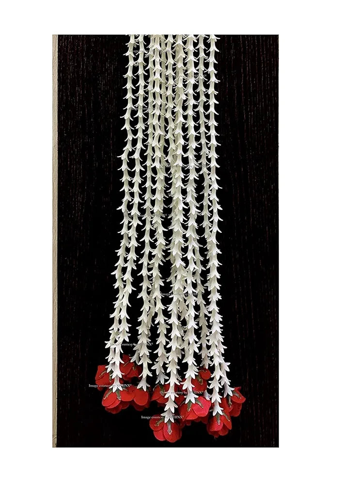 SPHINX Artificial rajnigandha Buds Rose Strings for Home Function Festive Decor Wedding haldi Ceremony Pooja Housewarming Decorations Approx 2.5 ft Height - 