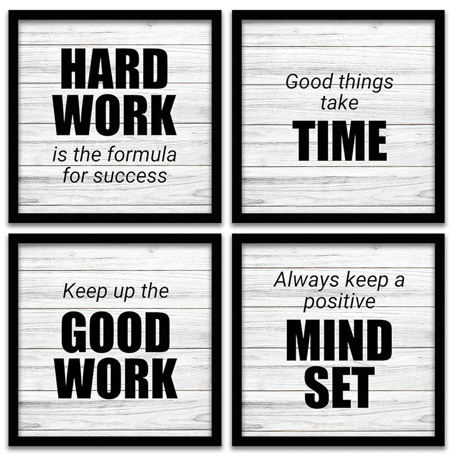 Kotart Wood Hard Work is Formula Frames For Wall Decor Motivational Wa ...