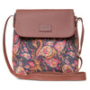 Zouk Flap Sling Bag Crossbody Bags for Women Vegan Leather & Jute
