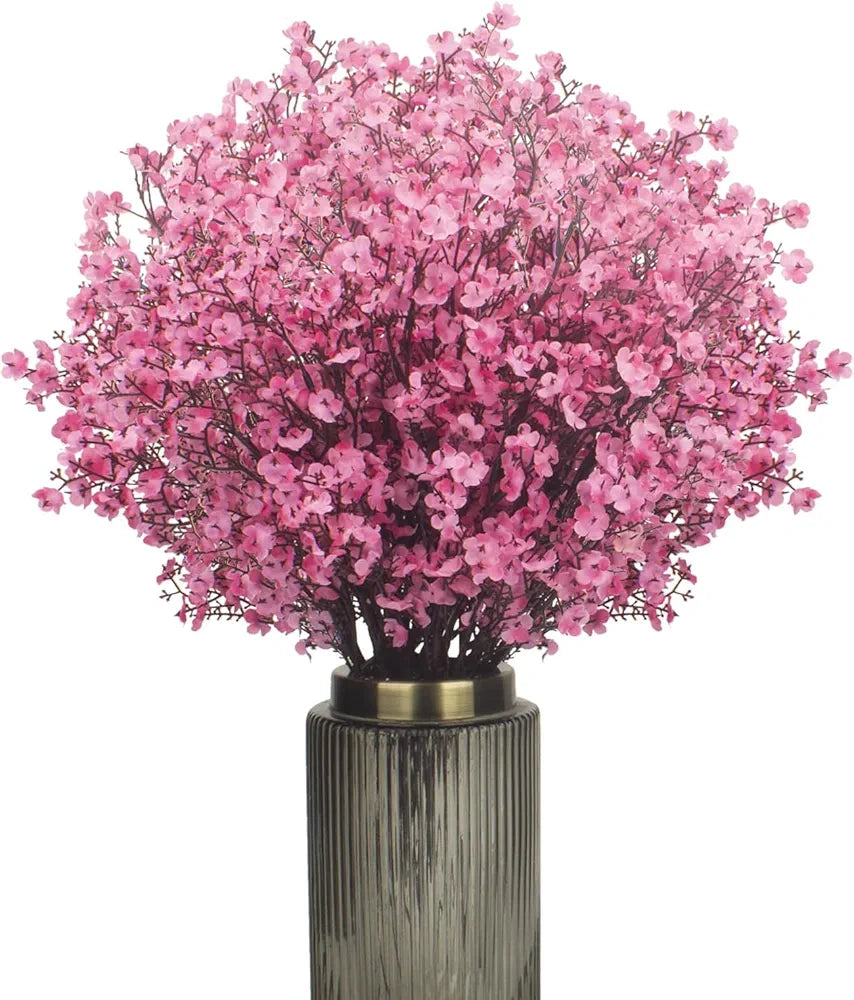 TIED RIBBONS Pack of 5 Artificial Baby Breath Gypsophila Flowers Bunches for Vase Pot  Home Décor Living Room Table, Diwali Decoration Items for Home, Diwali Gifts  Silk