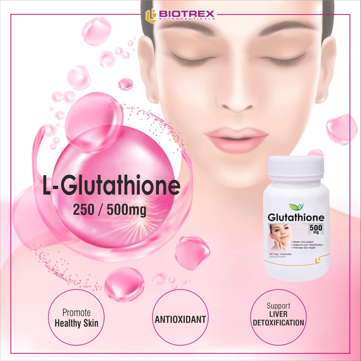Biotrex Glutathione & Vit-C 500mg - 60 tabs