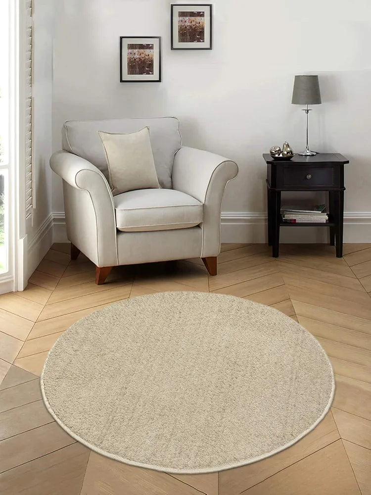 Saral Home Neo Shaggy Yarn Anti-Skid Round Mats 