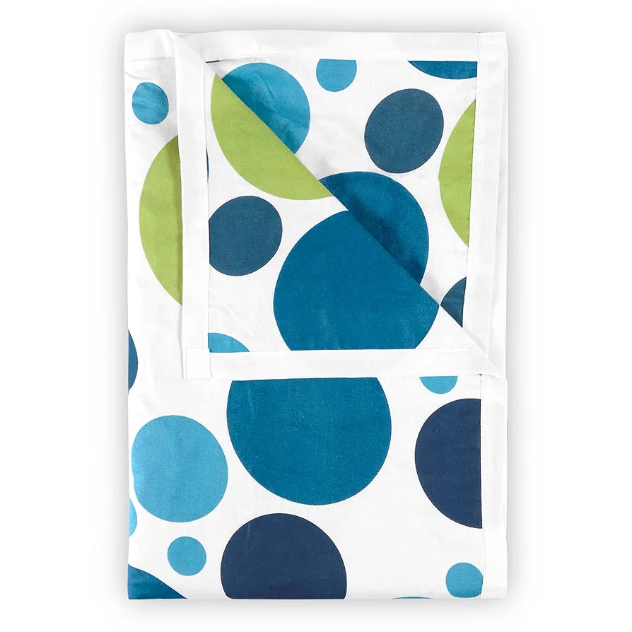 Divine Casa Pure Cotton Polkadot 120 GSM Ac Blanket,Dohar for Double Bed, Light Weight Quilt for Mild Winter  Blue and Green, Lightweight