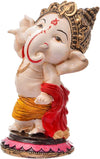 Nrson Indian Handcrafted Polyresin Ceramic Eco Friendly Lord Ganesh Idol Figurine Dancing Ganesha