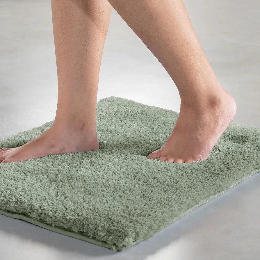 LUXE HOME INTERNATIONAL Microfiber Bath Mat Super Soft Non Slip Vegas Rectangular Mats For Bathroom,DoorPack of 1