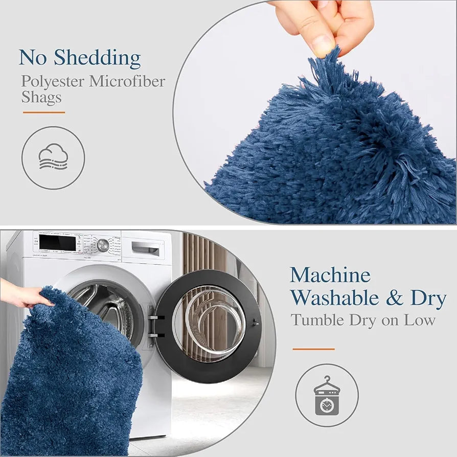 ishro home Premium Fuzzy Shag Carpet for Hall, Rugs for Living Room, Carpets for Living Room | Machine Washable – Soft, Stylish, and Built to Last | 