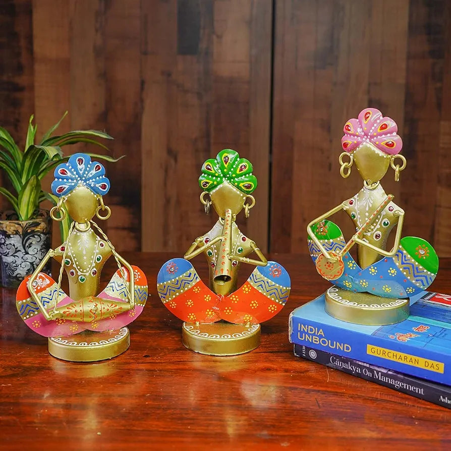 Ekhasa Nostrae Metal Show Pieces for Home Decor | Gift Items for Showcase, TV Unit Decoration | Statue, Figurines, Artifacts for Table, Living Room Decor Items 