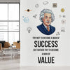 StickMe Albert Einstein Never Stop Learning Because Life Never Stop Teaching Inspirational Quotes Wall Sticker Large - 140 x 100 cm