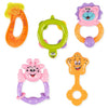 Ratna's Colourful Rattle Set for Toddlers | Perfect Rattle Sets for Little Hands | Happy Baby Rattle Set 5 Pieces