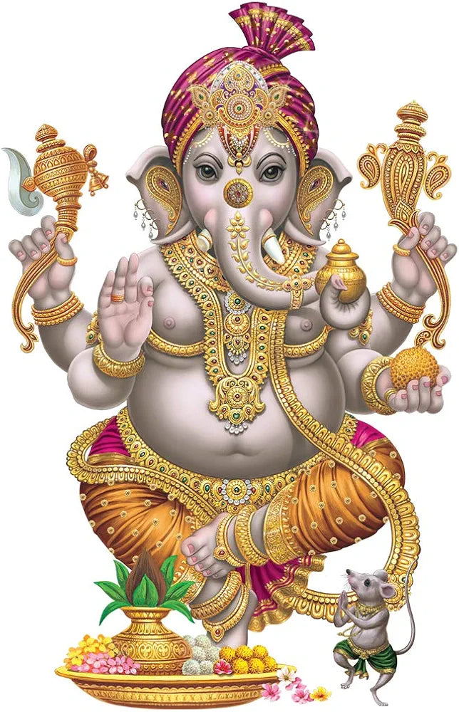 Rangoli White Glossy Vinyl Wall Sticker Premium Self-Adhesive Waterproof Decorative Wall Decal for Bedroom, Living Room, Office & Home Decoration Easy to Apply. Parent-14, Design-17