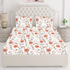 Layers Marigold Cotton Bedsheet Set for All Seasons Lightweight Moisture Absorbent 144 TC King Size White/Persian Red