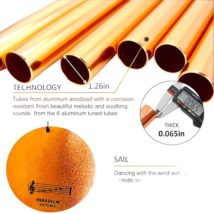 Paradigm Pictures 30.5 inch Big Wind Chimes for Home Balcony Positive Energy- Positive Energy Items 