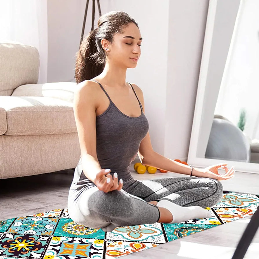 ishro home Kitchen mats for Floor Anti Slip Waterproof | Set of 2 Pcs| Non-Skid, Soft Absorbent Rugs for Kitchen, Laundry, and Hallway|137x45cm, 45x71cm| 4mm Thickness