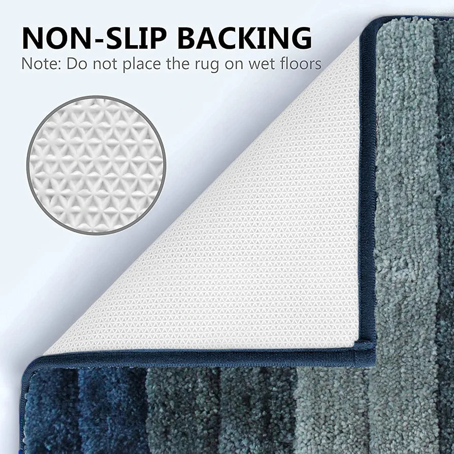 LUXE HOME INTERNATIONAL Microfiber Luxe Home Bath Mat Super Soft Anti Skid Luxury Mats Rugs for Bathroom, Bedroom  Pack of 2, Rectangular