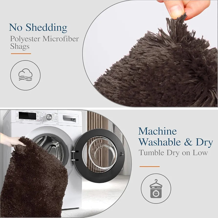ishro home Premium Fuzzy Shag Carpet for Hall, Rugs for Living Room, Carpets for Living Room | Machine Washable – Soft, Stylish, and Built to Last | 