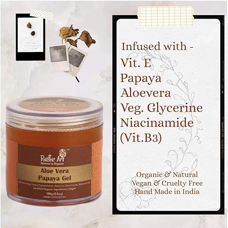 papaya aloe vera Rustic Art Organic Papaya Aloe Vera Gel - 100 gms