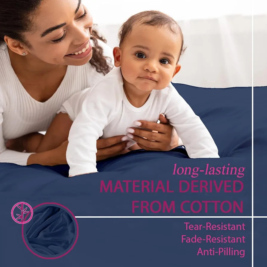 Trance Home Linen Premium 300 TC Pure 100% Cotton Queen Fitted Bedsheet with 2 Pillow Covers 