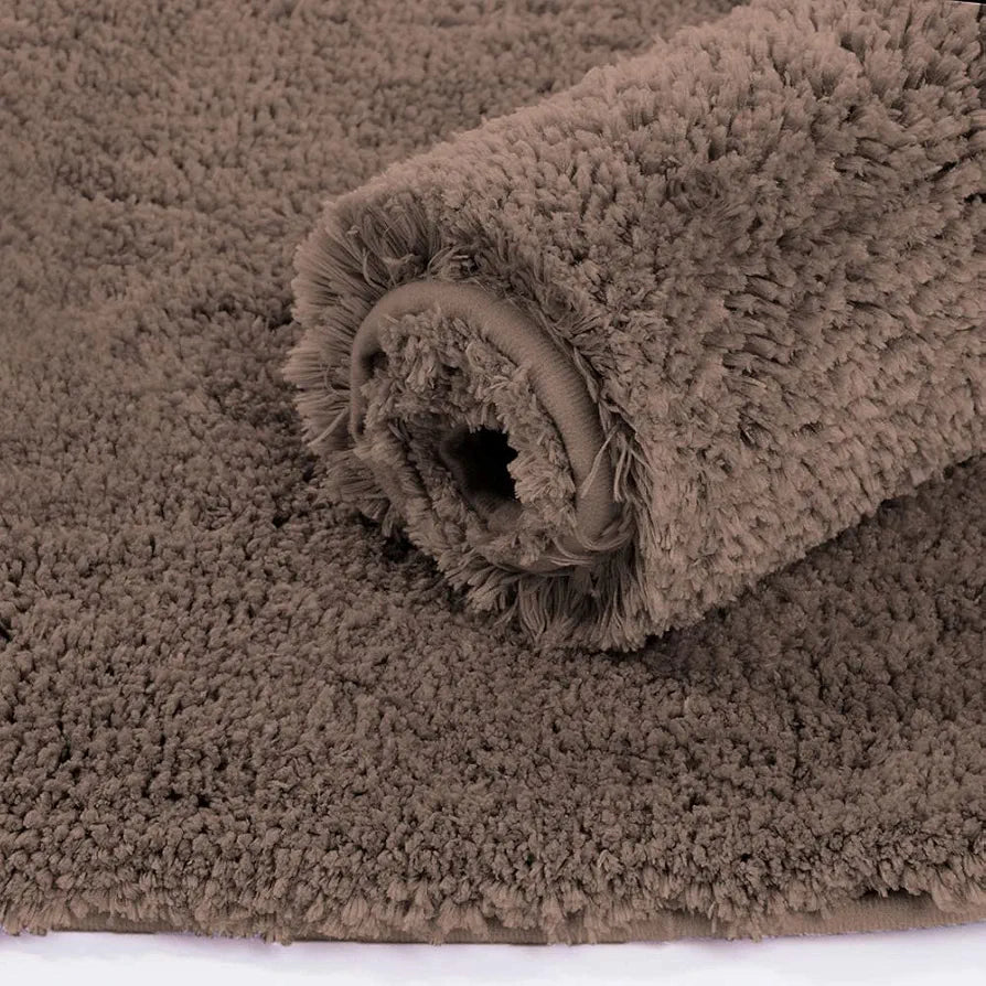 LUXE HOME INTERNATIONAL Bath Mat Super Soft Ultra Absorbent Rectangular Mat Microfibre 3200 GSM Door Mat For HOME/Kitchen/Bathroom/Bedroom/Kid'S Room Floor Mat  Pack Of 2, Brown