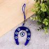 Shubhanjali Glass Blue Evil Eye Ghode Ki Naal Hanging Turkish Evil Eye Horseshoe6 Cm