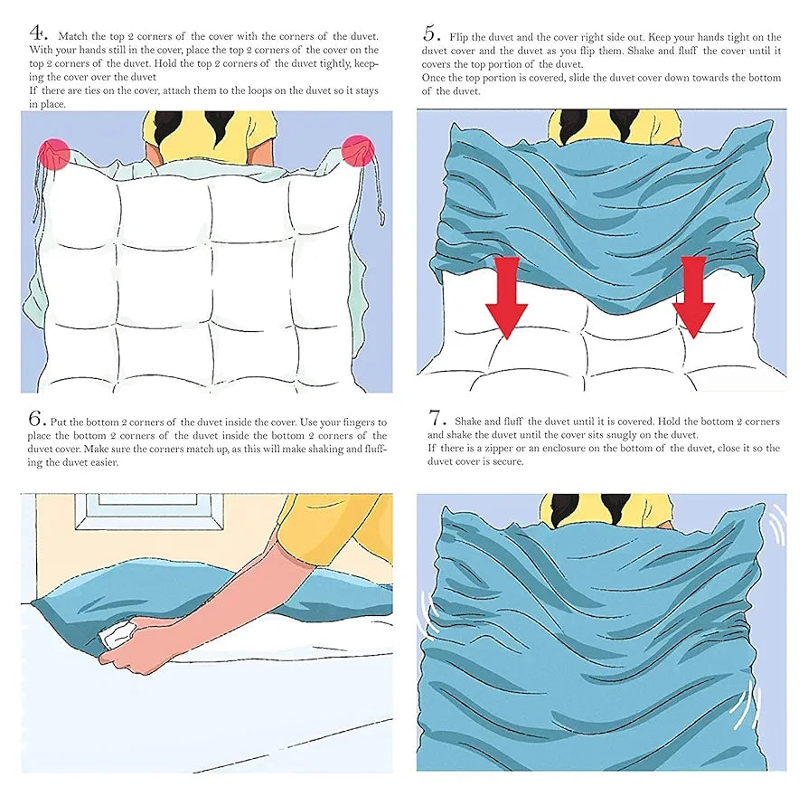 Trance Home Linen Zippered 100% Cotton 400 TC Plain King Size Duvet Cover Quilt Cover Blanket Cover Razai Comforter Cover with 2 Pillow Covers 