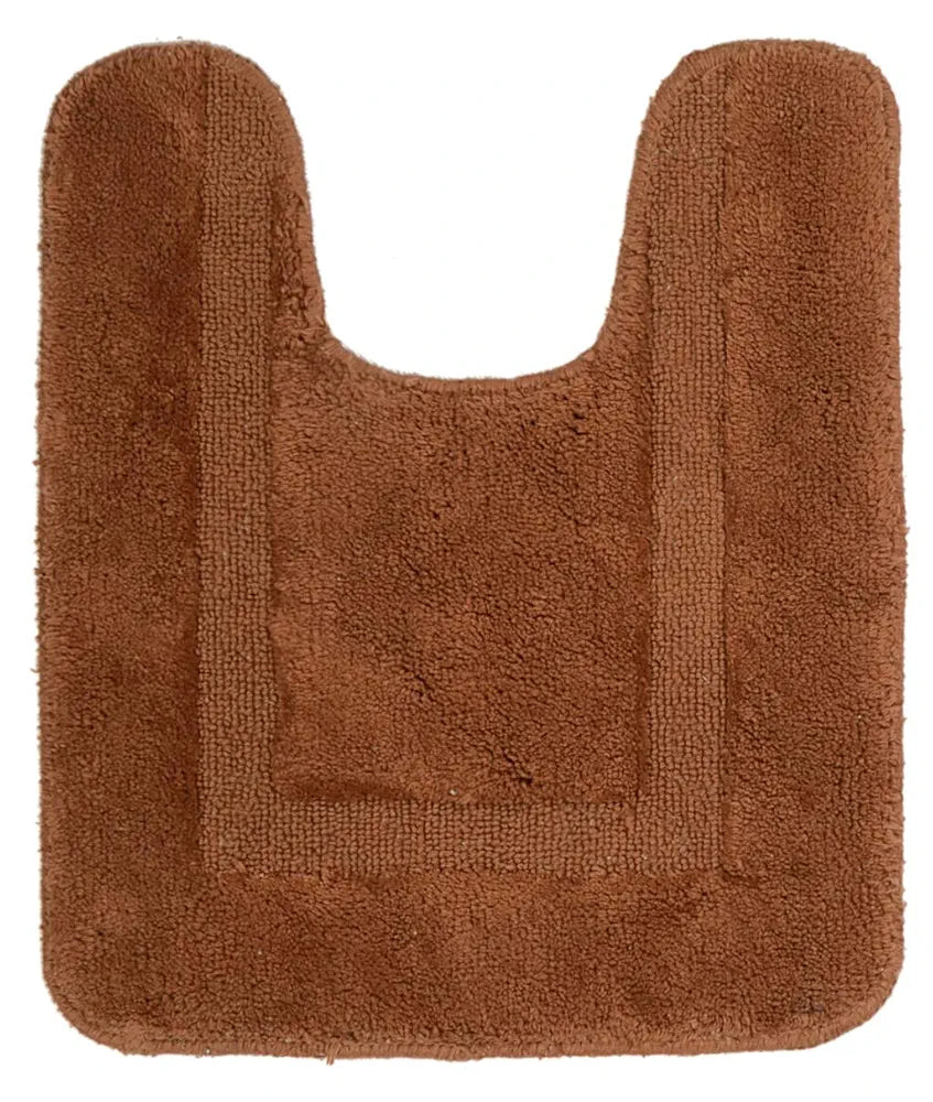 Saral Home Cotton Anti Slip Bathmat Set with Contour | Soft & Super Absorbent Mats for Shower | Washable, Non-Slip & Quick-Drying Mats for Home/Kitchen/Office | Pack of 2 