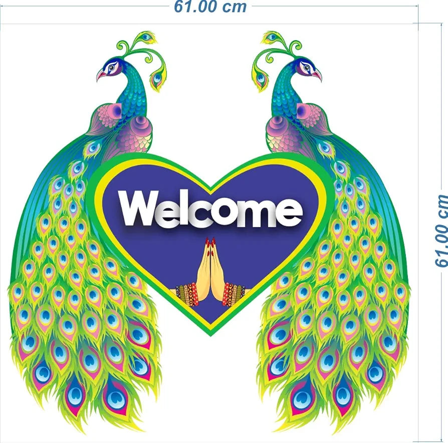 Rangoli White Glossy Vinyl Wall Sticker Premium Self-Adhesive Waterproof Decorative Wall Decal for Bedroom, Living Room, Office & Home Decoration Easy to Apply. Design-20